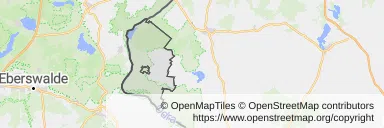 Mapa z zaznaczoną Cedyni
