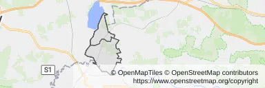 Mapa z zaznaczonym Chełmkiem