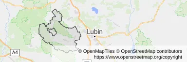 Mapa z zaznaczonym Chocianowem