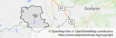 Mapa z zaznaczonym Chodczem