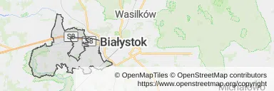 Mapa z zaznaczonym Choroszczy