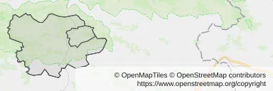 Mapa z zaznaczonymi Ciężkowicami