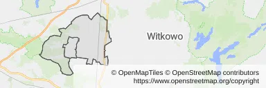 Mapa z zaznaczonym Czerniejewem