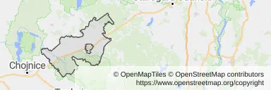 Mapa z zaznaczonym Czerskiem