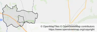 Mapa z zaznaczonym Dąbiu