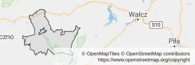 Mapa z zaznaczonym Drawnem