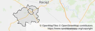 Mapa z zaznaczonym Drobinem