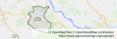 Mapa z zaznaczonym Głowaczowem