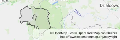 Mapa z zaznaczonym Górznem