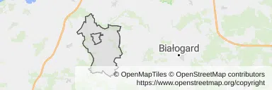 Mapa z zaznaczonym Gościnem