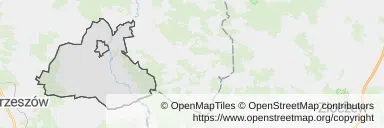 Mapa z zaznaczonym Grabowie nad Prosną