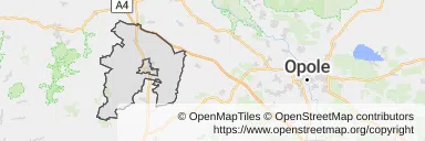 Mapa z zaznaczonym Grodkowem