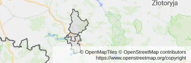 Mapa z zaznaczonym Gryfowie Śląskim