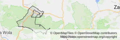 Mapa z zaznaczonym Janowie Lubelskim