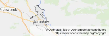 Mapa z zaznaczonym Jarosławiu