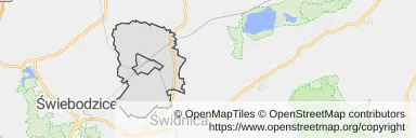Mapa z zaznaczoną Jaworzynie Śląskiej