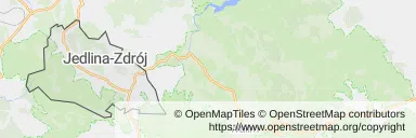 Mapa z zaznaczonym Jedlinie-Zdroju