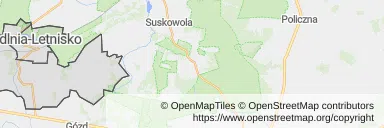 Mapa z zaznaczonym Jedlni-Letniskiem