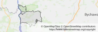Mapa z zaznaczonym Józefowie nad Wisłą