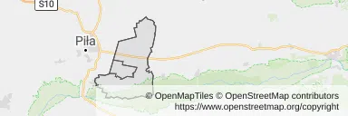 Mapa z zaznaczonym Kaczorami