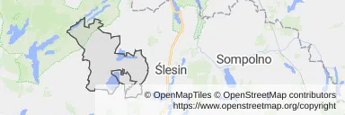 Mapa z zaznaczonym Kleczewem