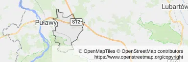 Mapa z zaznaczoną Końskowoli