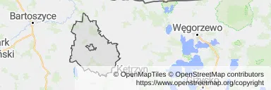 Mapa z zaznaczonym Korszami