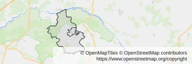 Mapa z zaznaczonym Kosowie Lackim