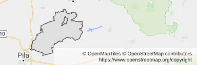 Mapa z zaznaczoną Krajeńką