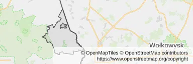Mapa z zaznaczonym Krynkami