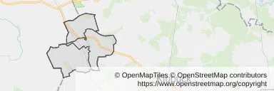 Mapa z zaznaczonymi Krzepicami