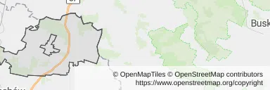 Mapa z zaznaczonym Książu Wielkim