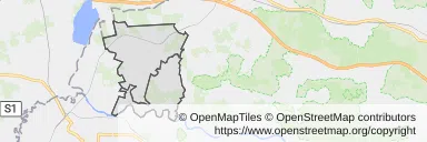 Mapa z zaznaczonym Libiążu