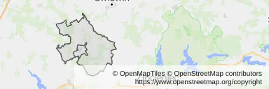 Mapa z zaznaczonym Łobzem