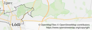 Mapa z zaznaczonymi Bałutami w Łodzi