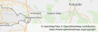 Mapa z zaznaczoną Górną w Łodzi
