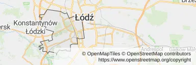 Mapa z zaznaczonym Polesiem w Łodzi