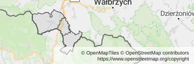 Mapa z zaznaczoną Lubawką