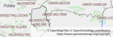 Kolonoskopia na NFZ — Mapa z zaznaczonym województwem lubelskim