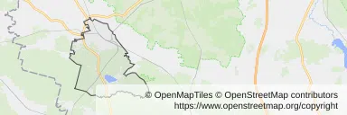 Mapa z zaznaczonym Lublińcu