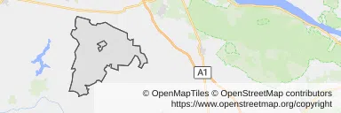 Mapa z zaznaczonym Lubrańcu