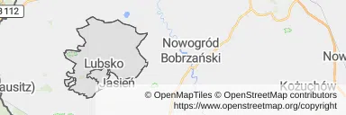 Mapa z zaznaczonym Lubskiem
