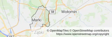 Mapa z zaznaczonym Markami