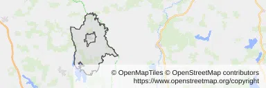 Mapa z zaznaczonym Miłakowem