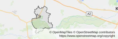 Mapa z zaznaczonym Miłosławiu