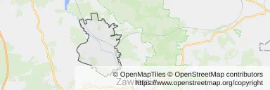 Mapa z zaznaczonym Myszkowem