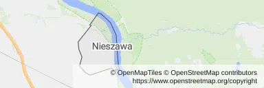Mapa z zaznaczoną Nieszawem