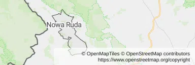 Mapa z zaznaczoną Nowej Rudzem