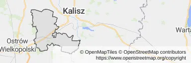 Mapa z zaznaczonymi Nowych Skalmierzycami