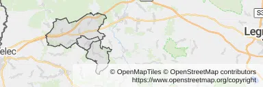 Mapa z zaznaczonym Nowogrodźcu